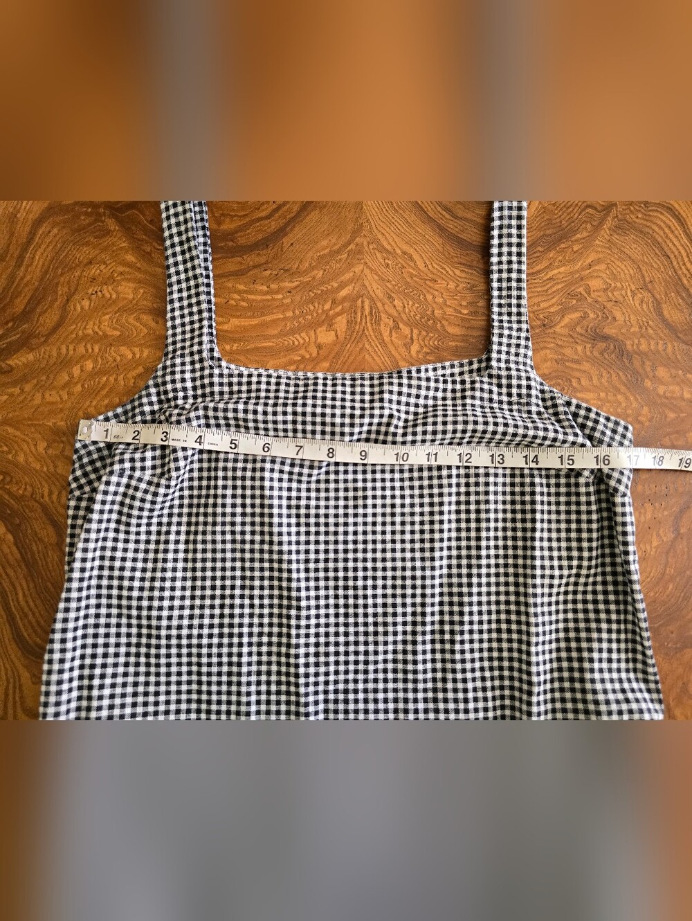 A New Day Black and White Gingham Cotton Linen Mini Shift Dress Womens Size S - Picture 6 of 7
